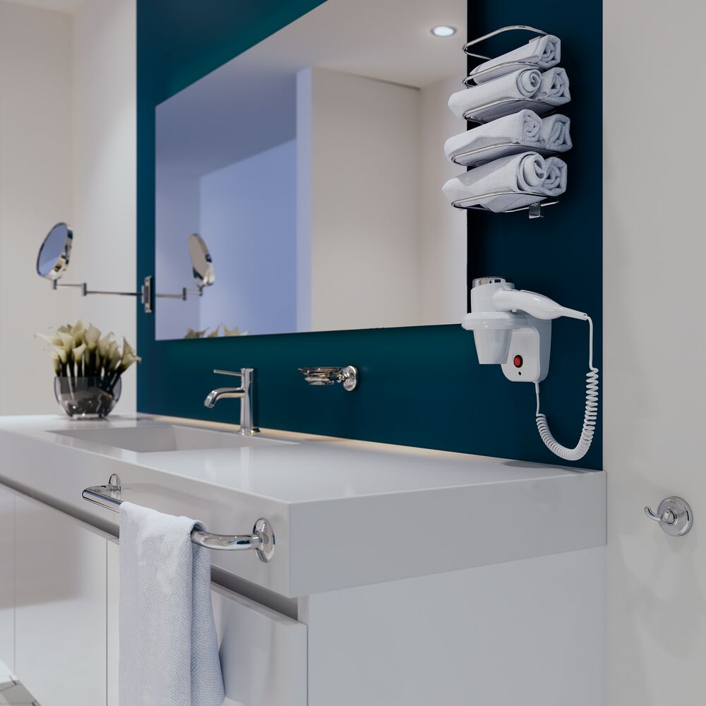 Geesa Mirror lusterko kosmetyczne 20x20 cm okrągłe chrom 911085