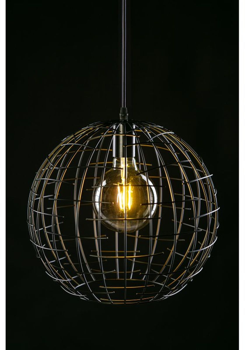 GTV Viela lampa wisząca 1x40 W czarna OS-VIEL2-11-DEC