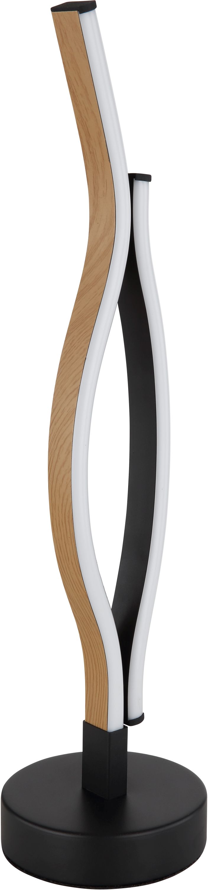 Globo Lighting Geronimo lampa stołowa 2x12W czarny mat/drewno 67206TW