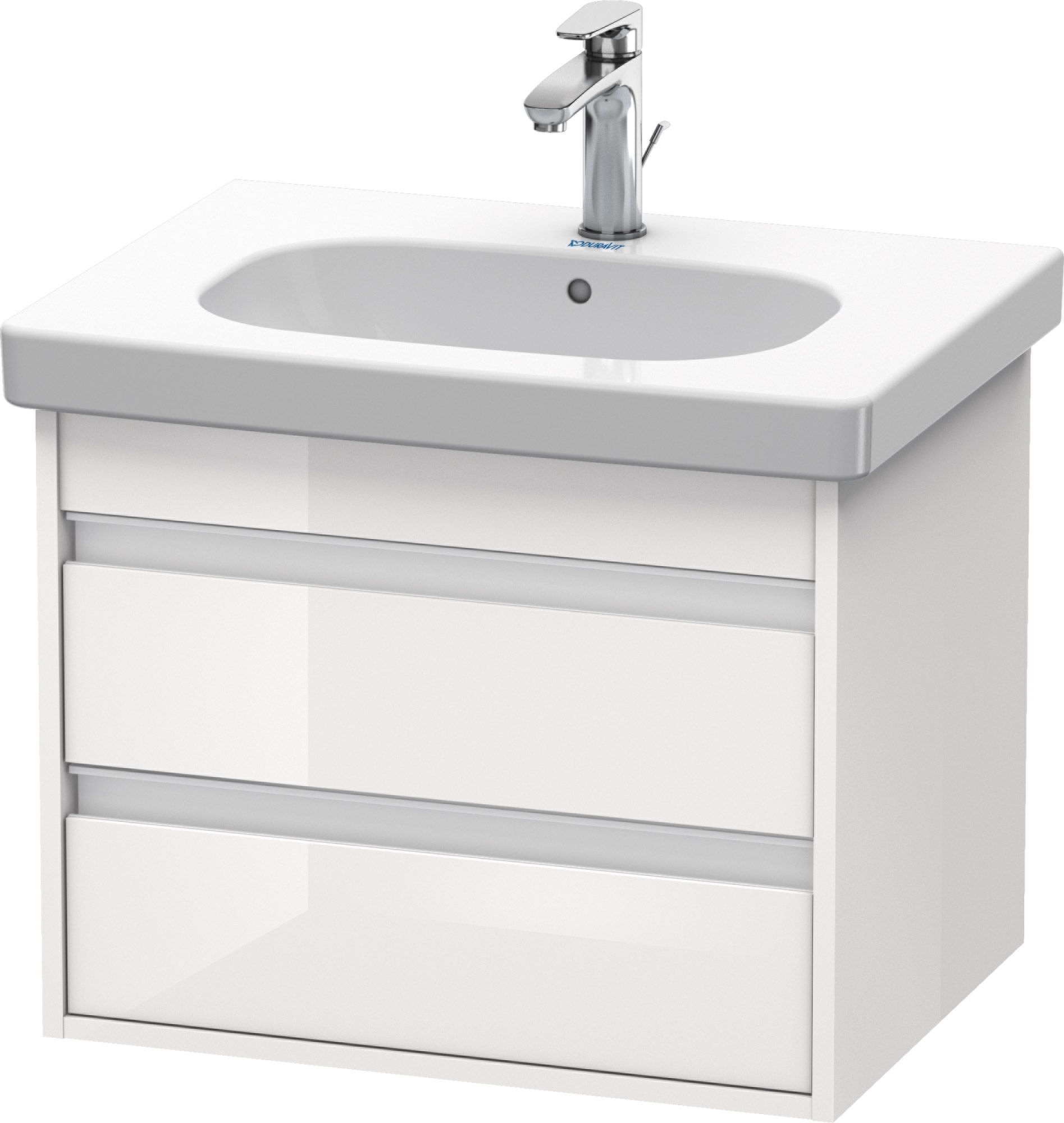 Duravit Ketho szafka 60 cm podumywalkowa wisząca biały połysk KT665002222
