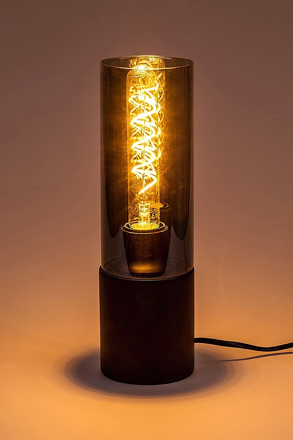 Rabalux Ronno lampa stołowa 1x25W czarny/szkło dymne 74050 - Wysyłka w 24h