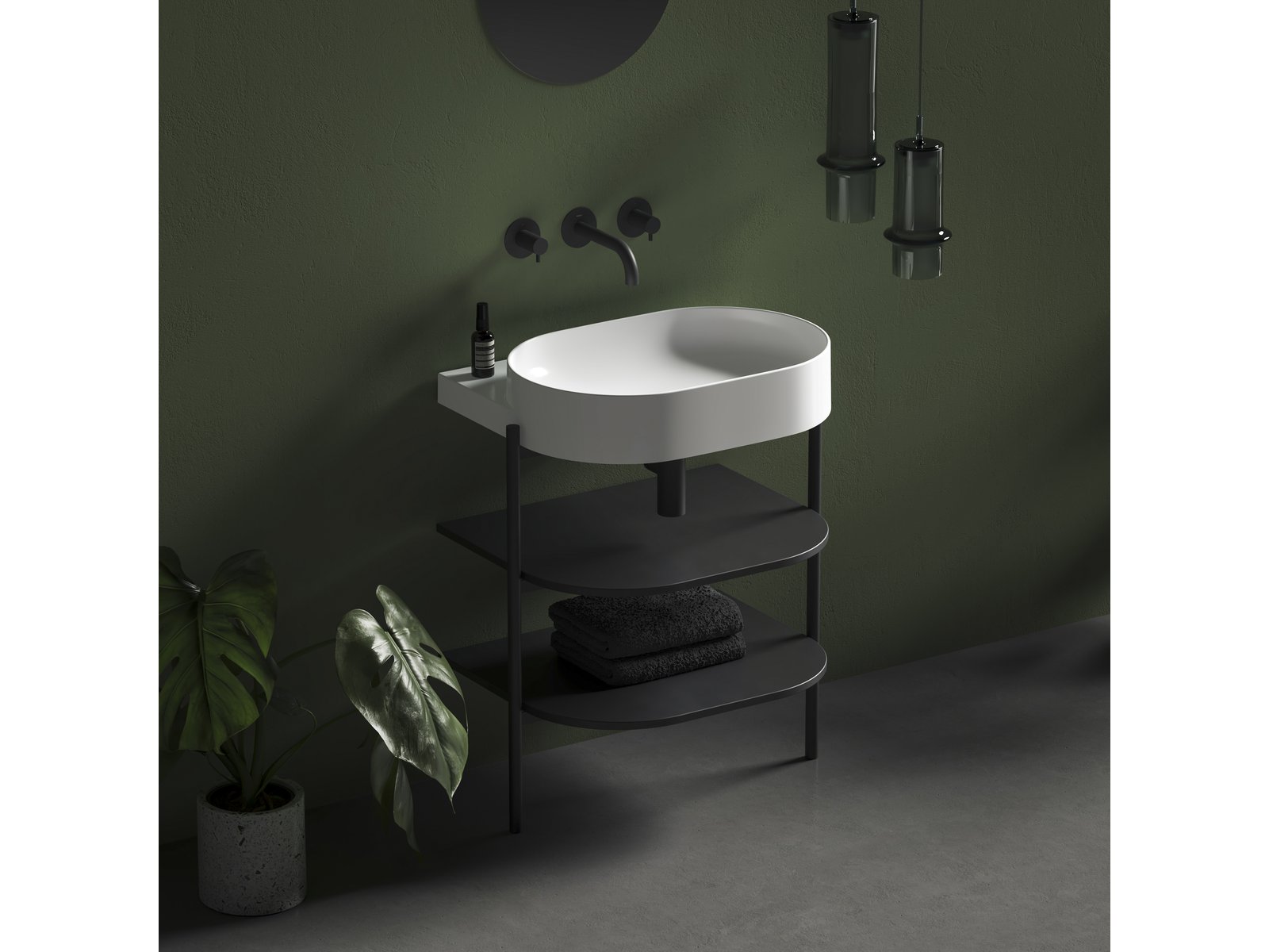 Ravak Yard umywalka 60,5x50 cm półokrągła biały mat XJX0E060000