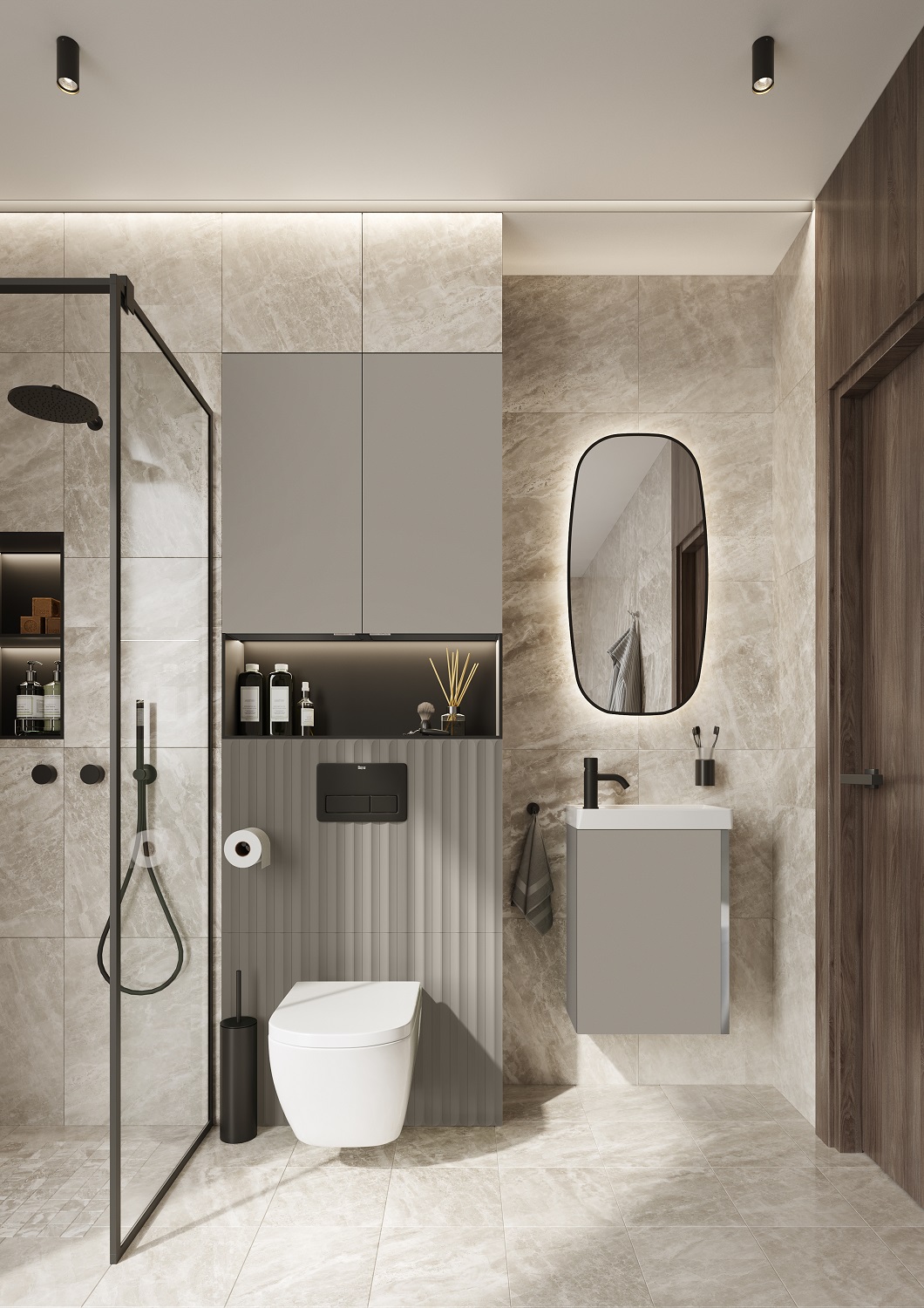 Elita Spring umywalka z szafką 45,5 cm fume matt RE020450137020 - Wysyłka w 24h