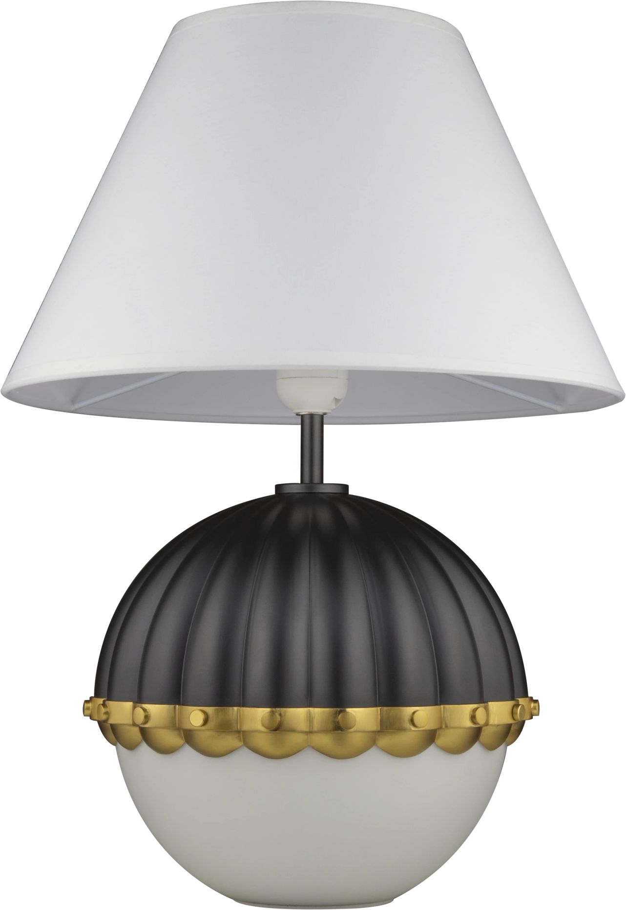 CosmoLight Pralines lampa stołowa 1x40W biały/czarny/mosiądz T01275BK