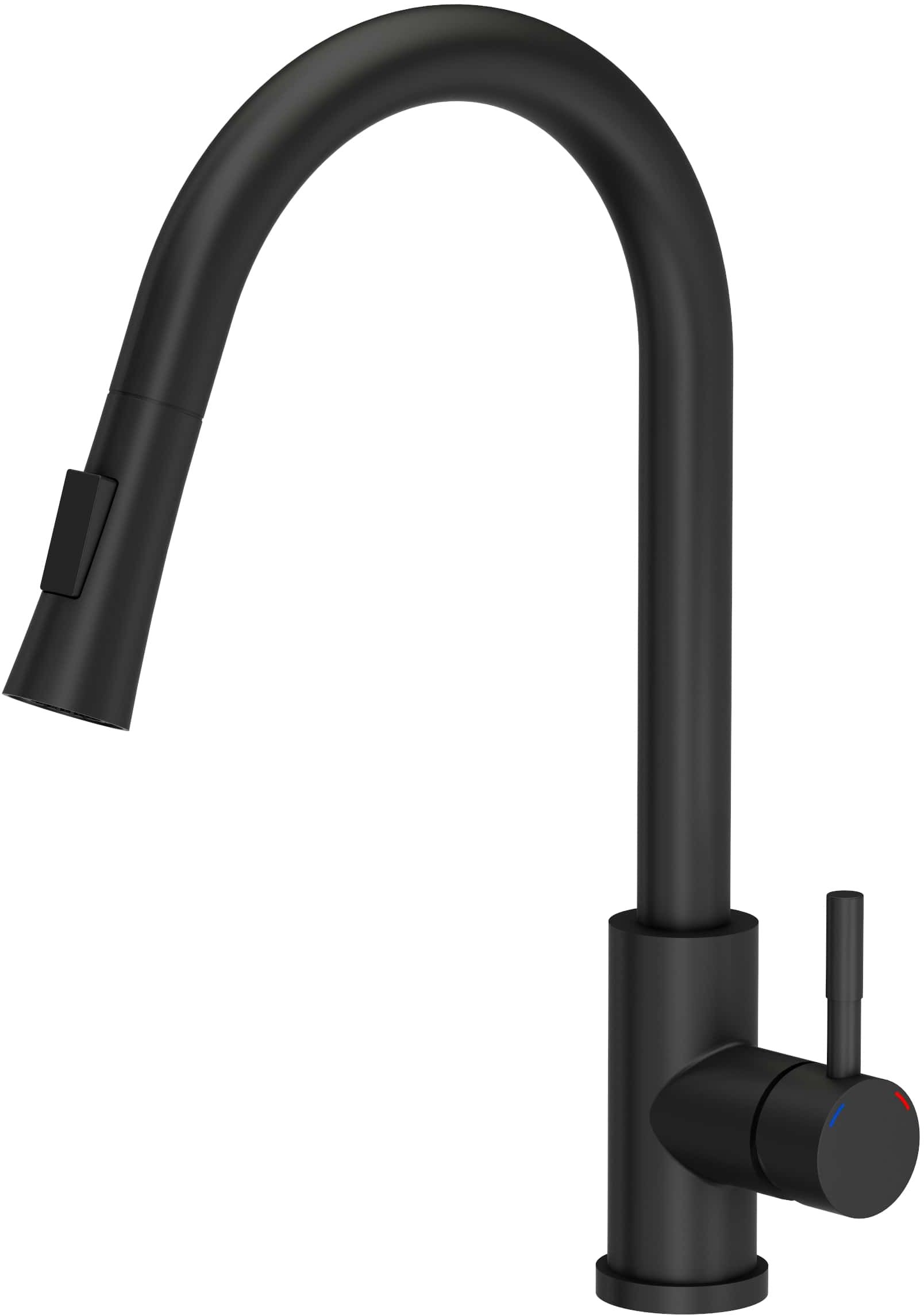 Quadron Julia bateria kuchenna stojąca z wyciąganą wylewką pure carbon 3673500BLM - Wysyłka w 24h