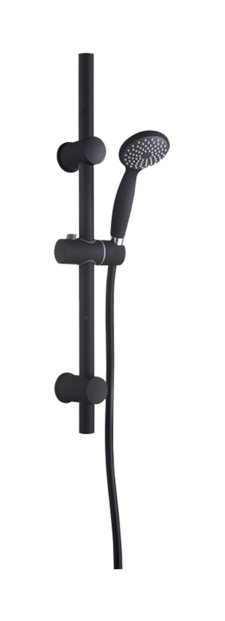 Invena Dark Black zestaw prysznicowy ścienny czarny AU-02-001