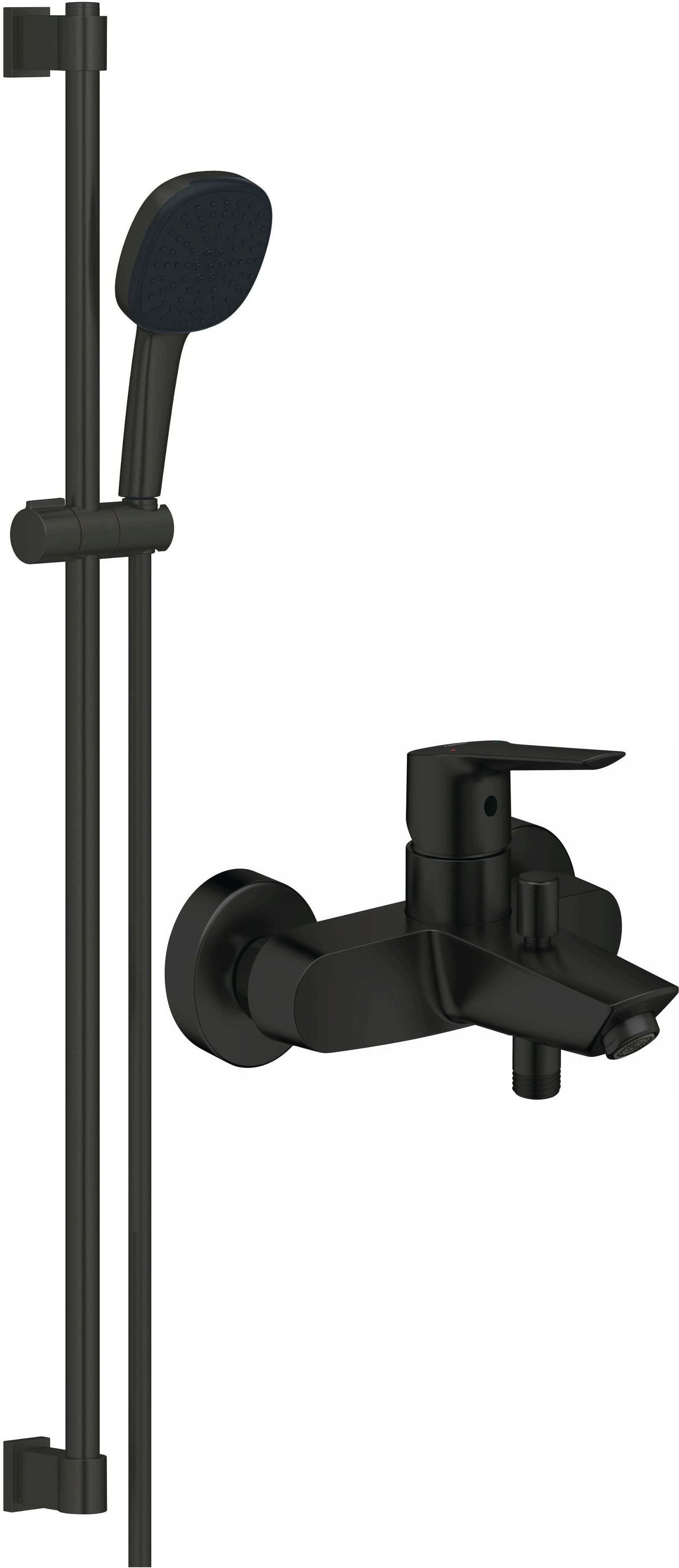 Grohe Vitalio Comfort zestaw prysznicowy ścienny z baterią wannowo-prysznicową czarny mat ( 322782432, 269302431) - Wysyłka w 24h