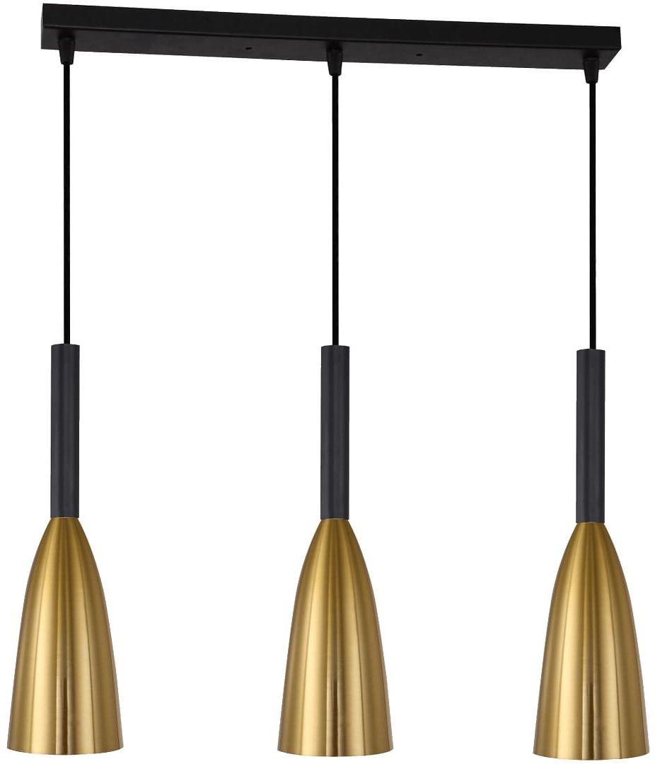 Light Prestige Solin lampa wisząca 3x60W złota/czarna LP-181/3LGD