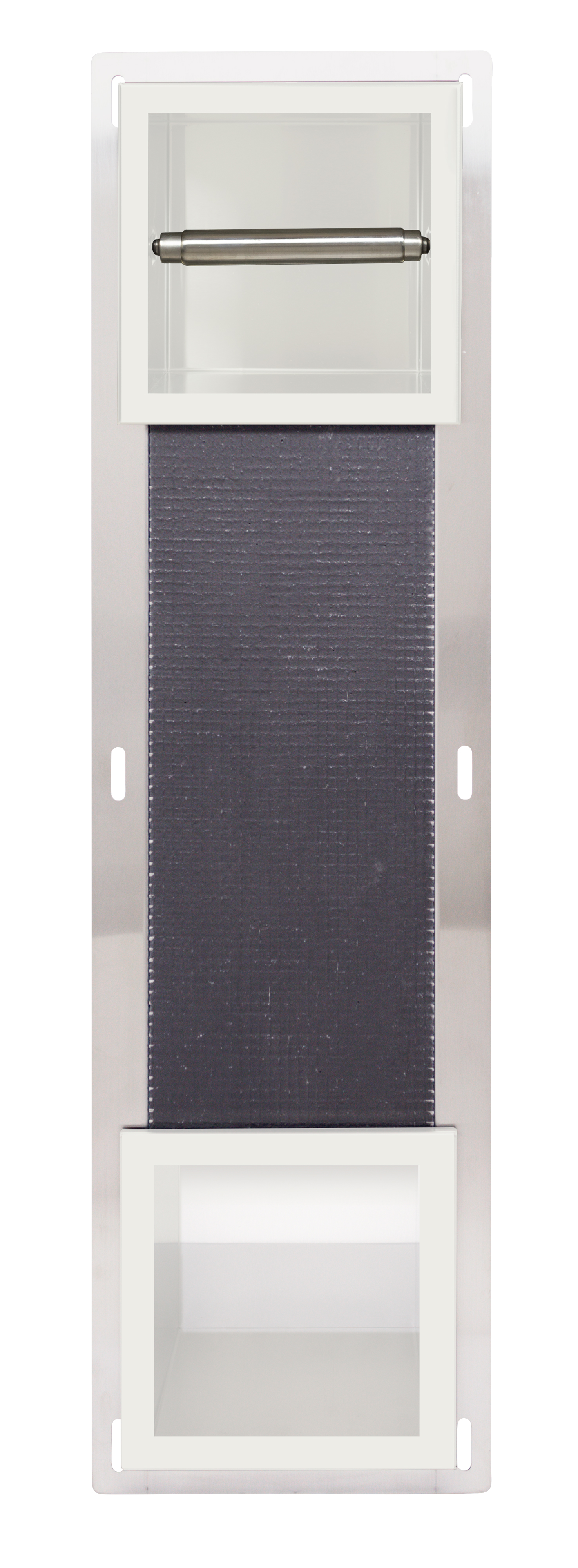 Balneo Wall-Box Paper 2 White uchwyt na papier toaletowy wnękowy biały PB-WH2