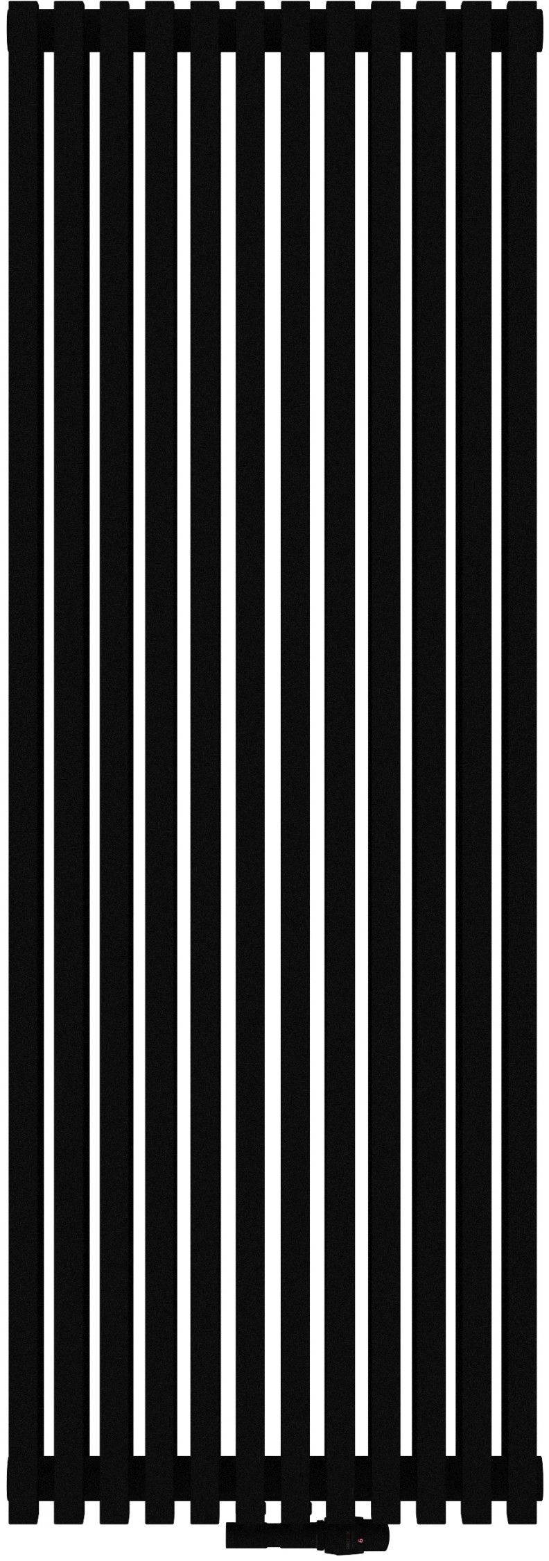 Radox Vertica Duo grzejnik pokojowy 190x62,5 cm podłączenie dolne czarny RX-VRDBI.002T.190.62