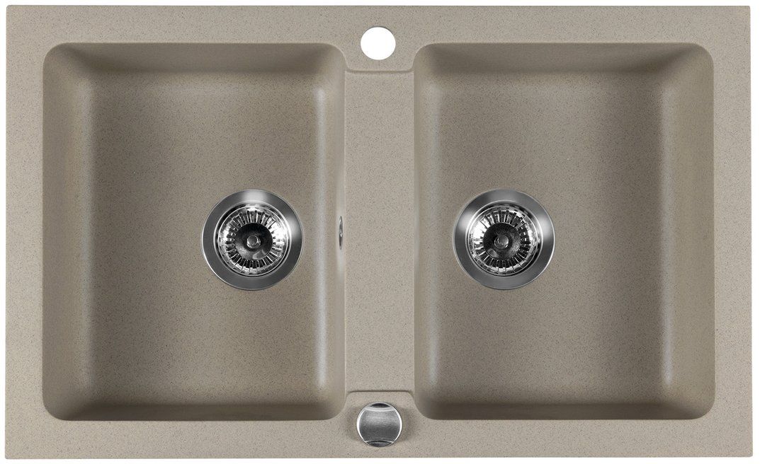 Sapho zlewozmywak granitowy 78x47,5 cm beżowy GR2222