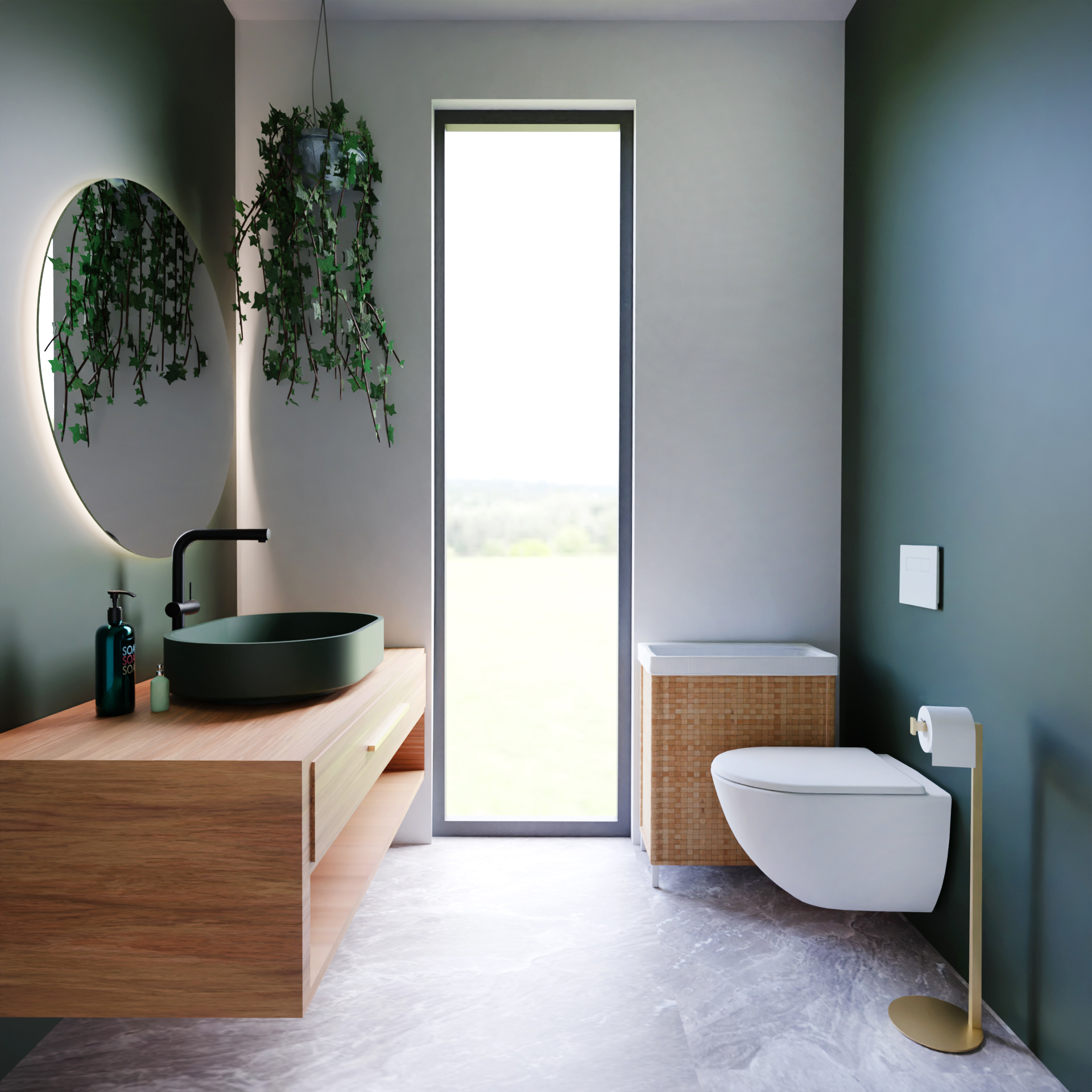 Baltica Design Gerd Gold stojak na papier toaletowy złoty