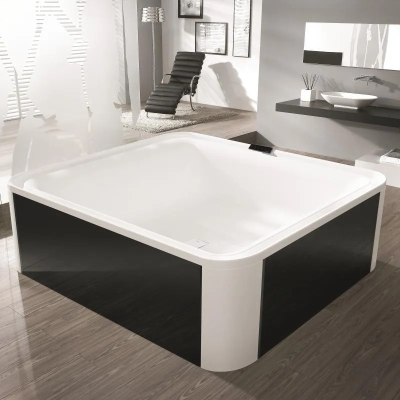 Hoesch Ergo+ wanna wolnostojąca 207,5x195 cm prostokątna biała/czarna 6444.010305552