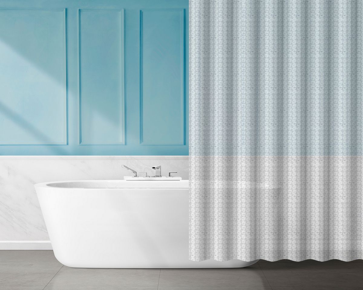 AWD Interior zasłona prysznicowa 180x180 cm EVA szara AWD02101425