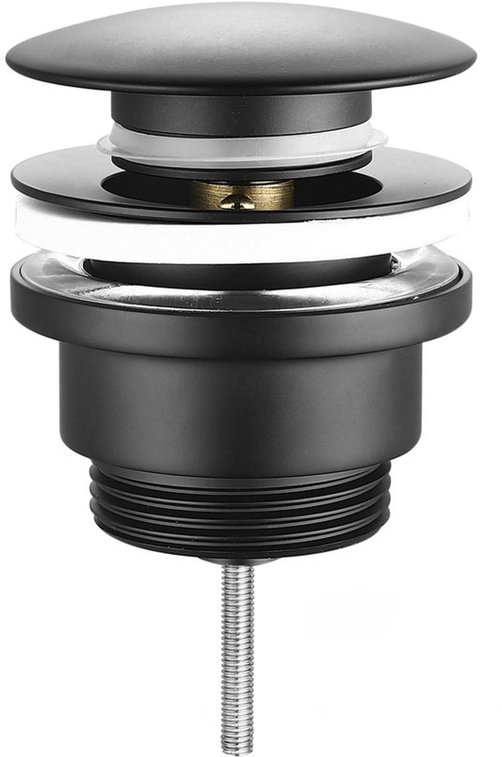 Sapho korek umywalkowy okrągły klik klak uniwersalny 5/4" czarny mat CV1002B - Wysyłka w 24h