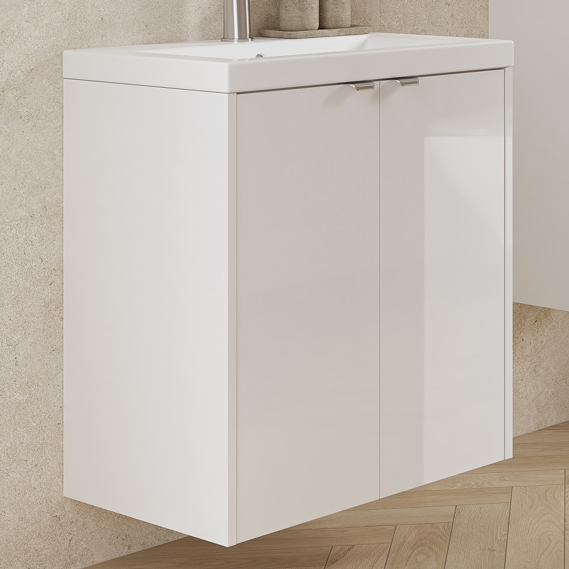 Cersanit Ovida szafka 49,4x40x70 cm podumywalkowa wisząca biała S1058-001