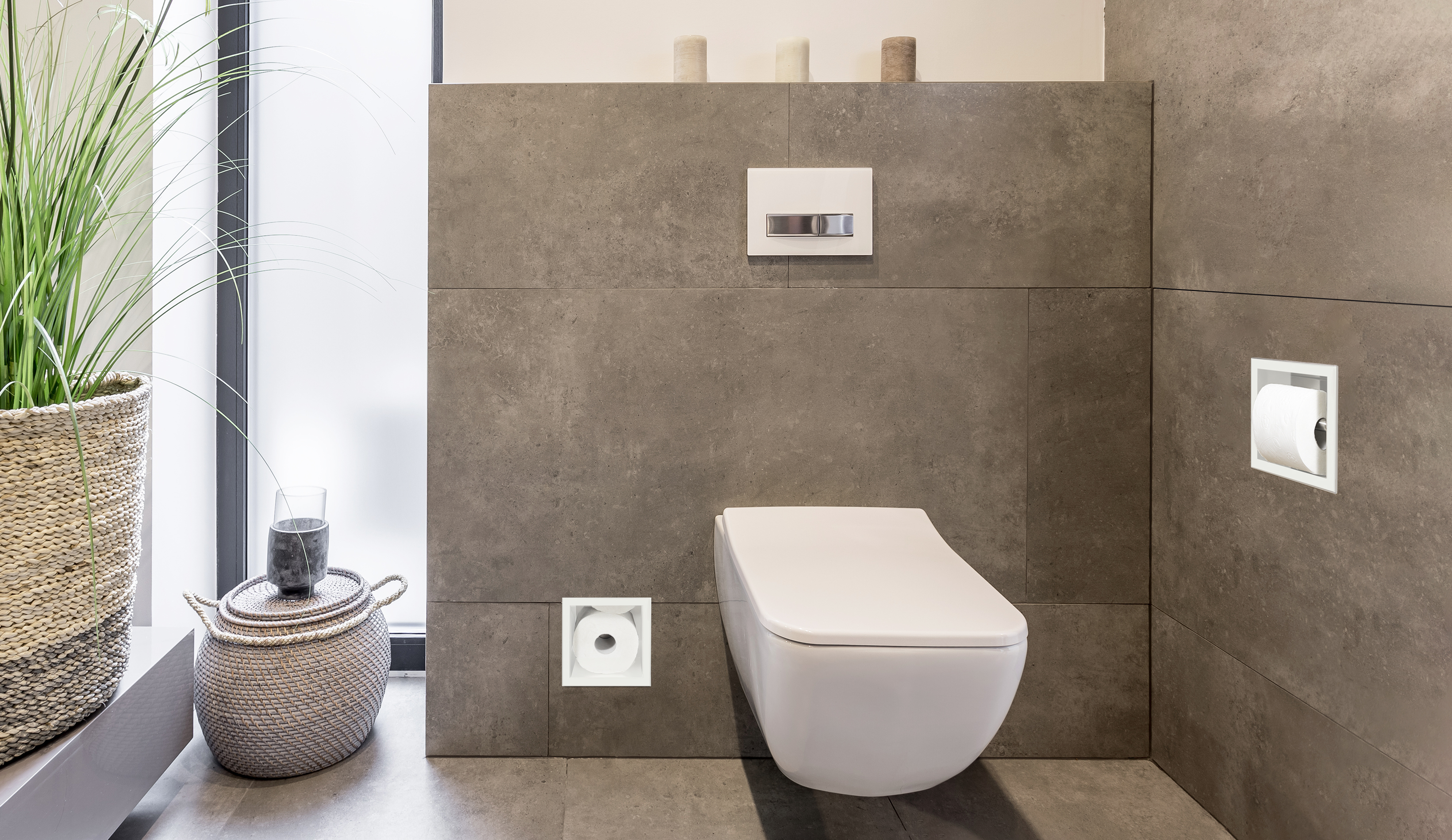 Balneo Wall-Box Paper 3 White magazynek na papier toaletowy wnękowy biały PB-WH3