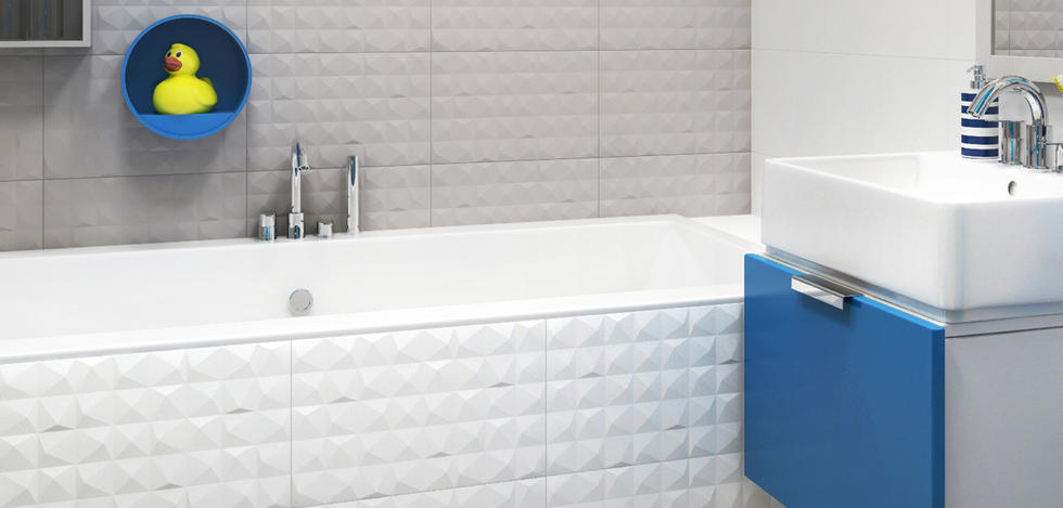 Paradyż Melby płytka ścienna 25x40 cm STR biała