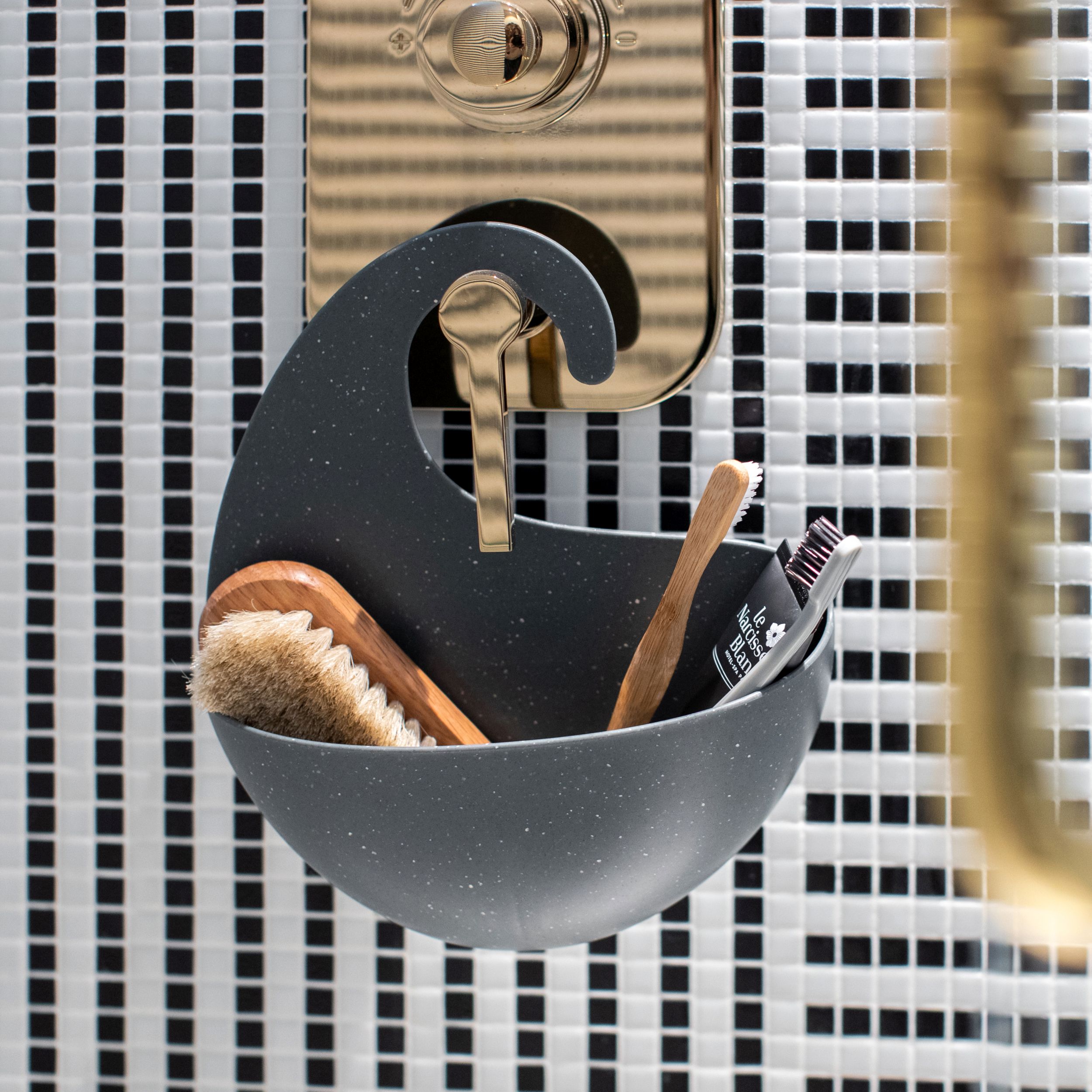 Koziol Surf M organizer łazienkowy ścienny szary 1407120 - Wysyłka w 24h