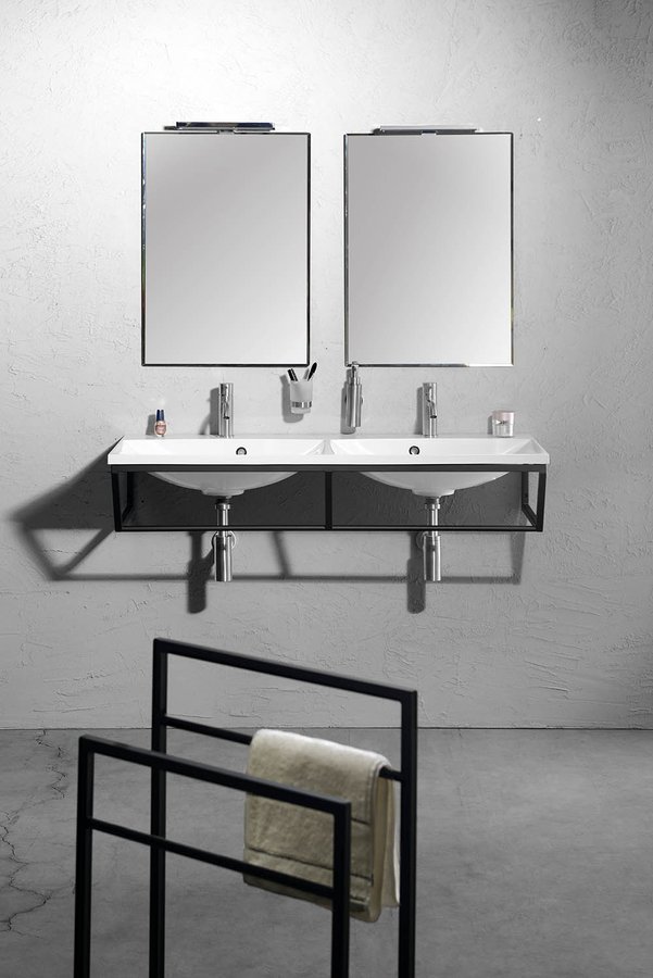 Sapho Maria umywalka 120x46 cm meblowa prostokątna podwójna biała MA120