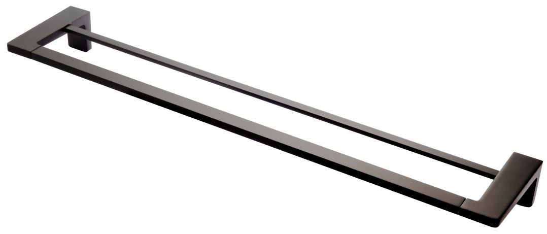 FDesign Piazza wieszak na ręcznik 60 cm drążek podwójny czarny mat FD6-PZA-02-22