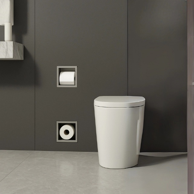 Balneo Wall Box Paper 2 uchwyt na papier toaletowy wnękowy gun metal B0301080302-1