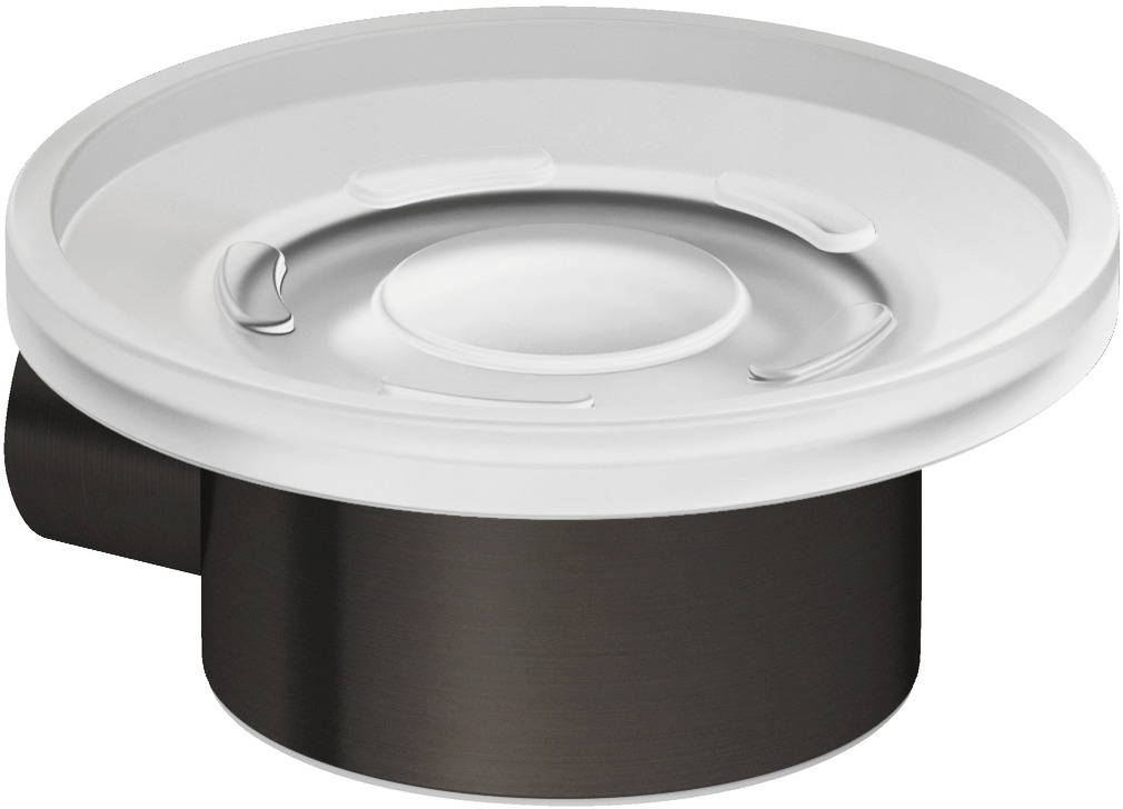 Kludi Vela R mydelniczka ścienna czarny szczotkowany 58985N2