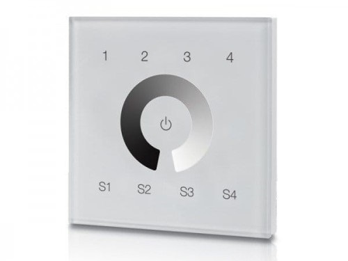 Unilight panel sterowania ścienny szkło białe SR-2300TR-G4-DIM-EU(DT6)-AC