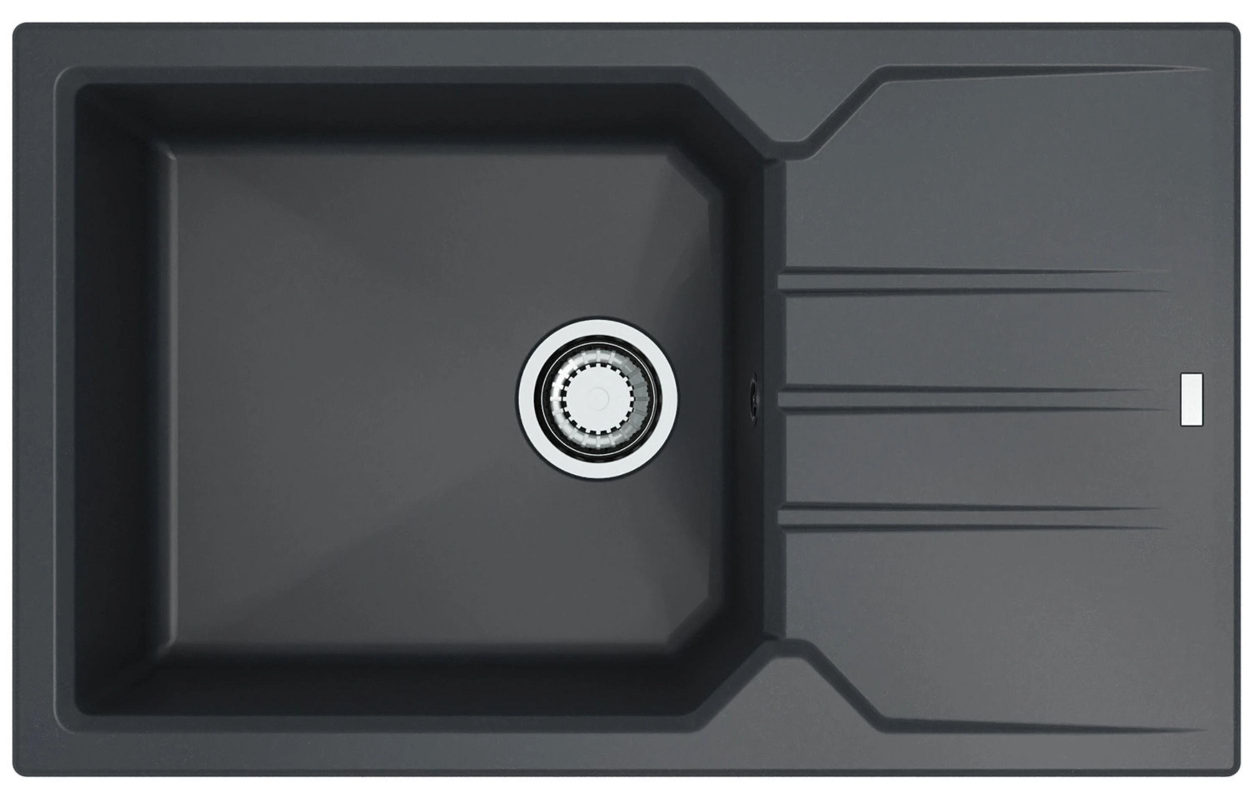 Alveus Record 40 zlewozmywak 78x48 cm granitowy czarny 1144091