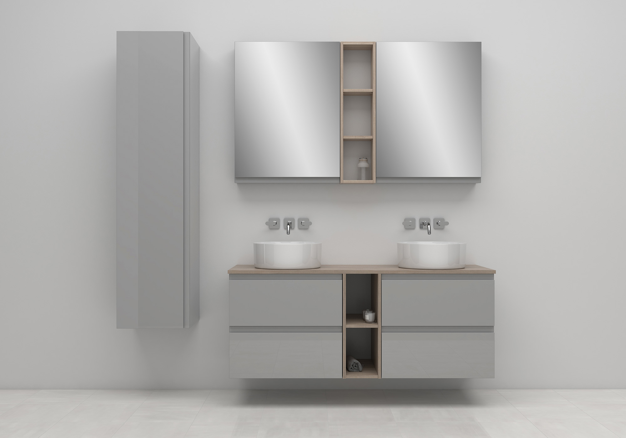 Cersanit Moduo umywalka z szafką 50 cm białą S801-229-DSM - Wysyłka w 24h