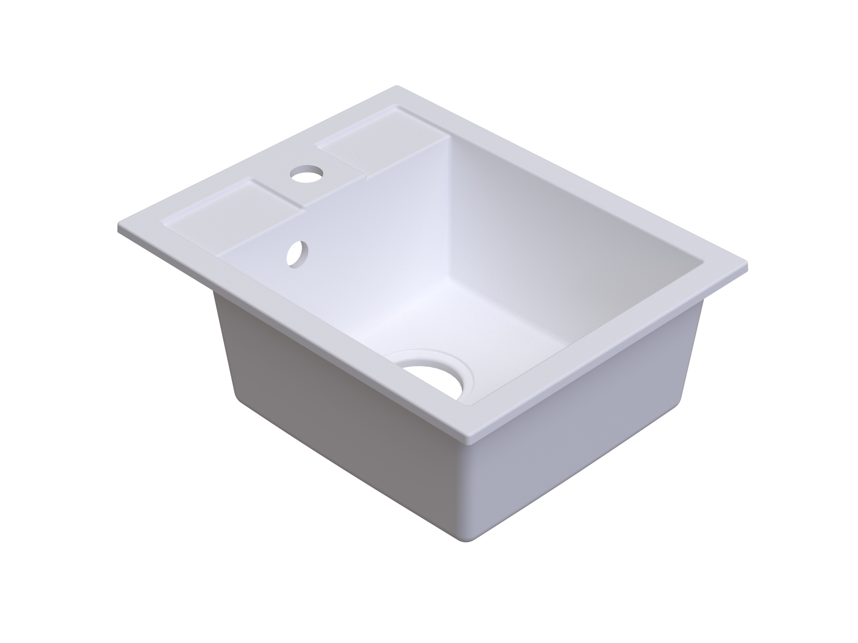 Berg Solo zlewozmywak granitowy 50x40 cm biały ZHB22103