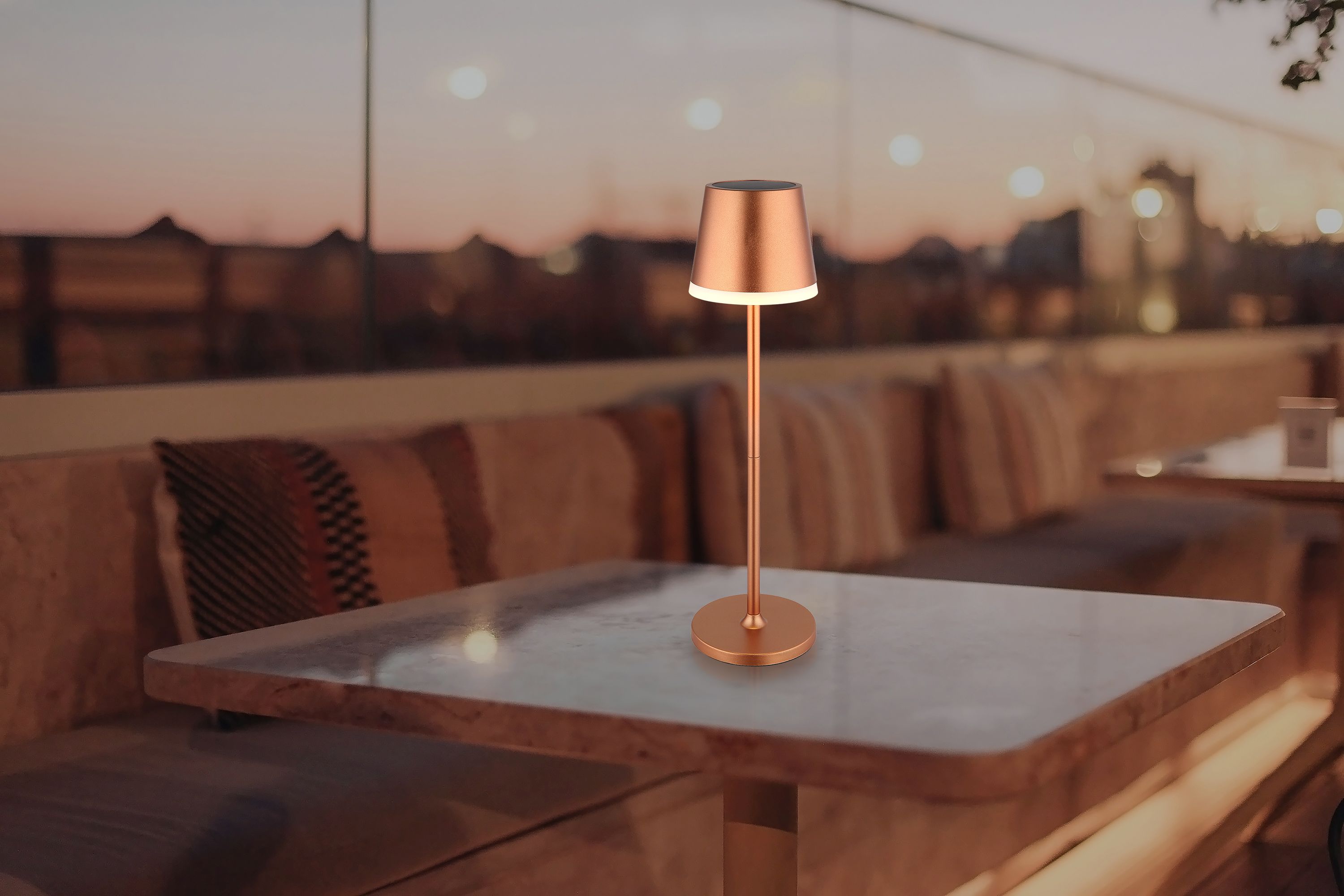 Globo Lighting Solar lampa solarna stołowa 1x0,06 W szampański 36637RM