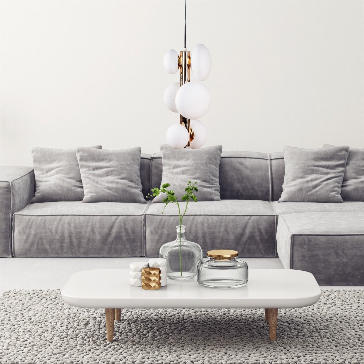 Zuma Line Omi lampa wisząca 6x5 W złota 1195