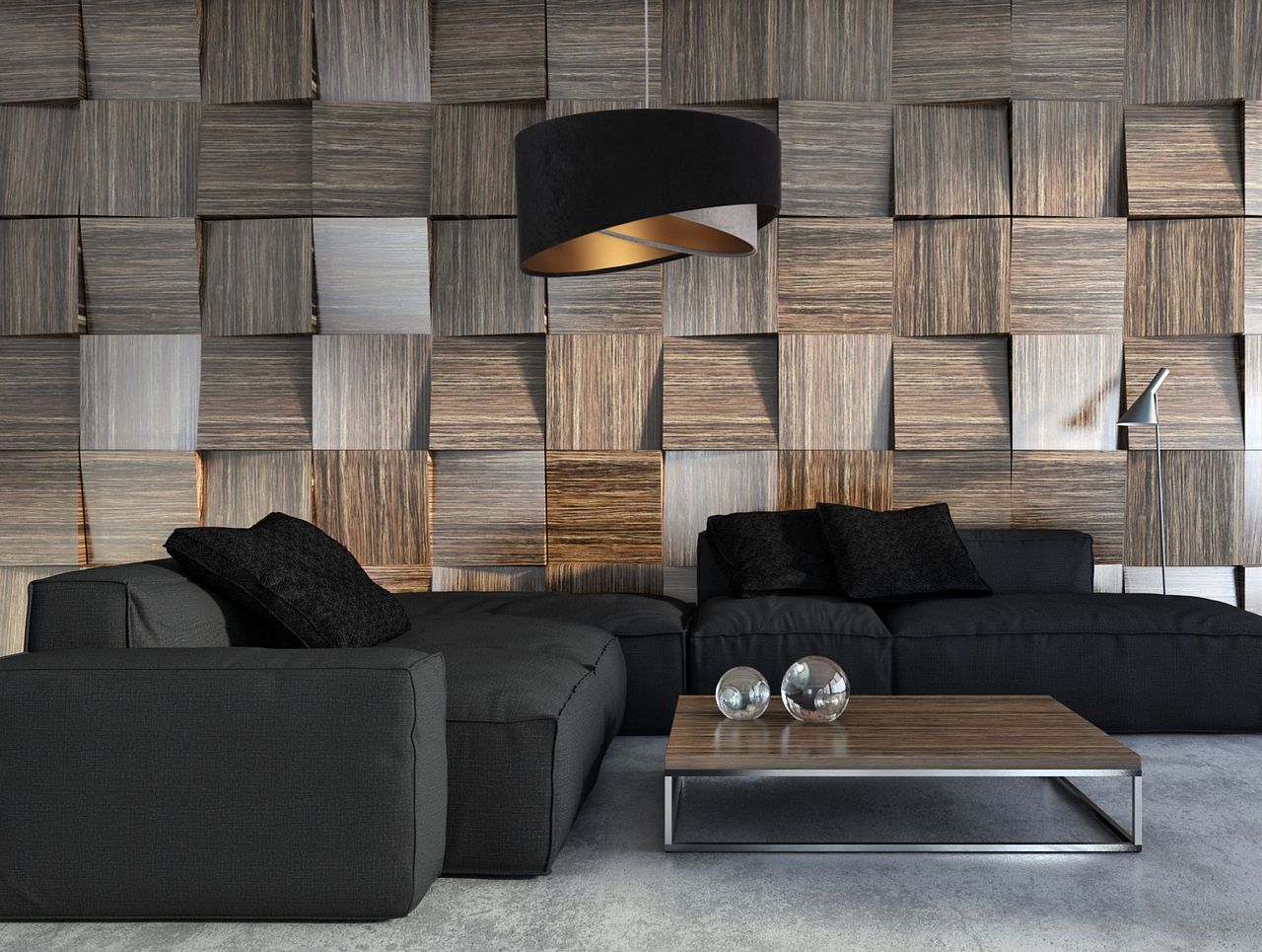 BPS Koncept Galaxy lampa wisząca 1x60 W czarna-złota-szary/popielaty 060-026