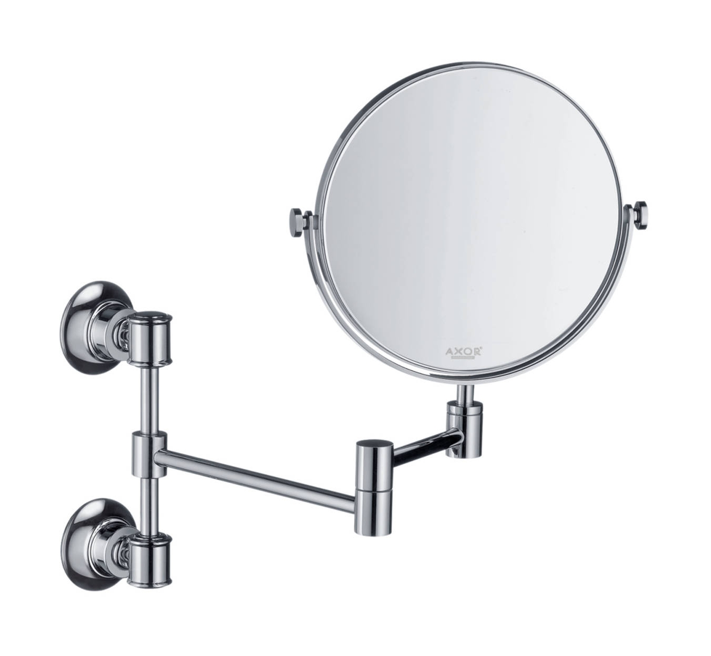 Axor Montreux lusterko kosmetyczne 17x17 cm okrągłe nikiel szczotkowany 42090820