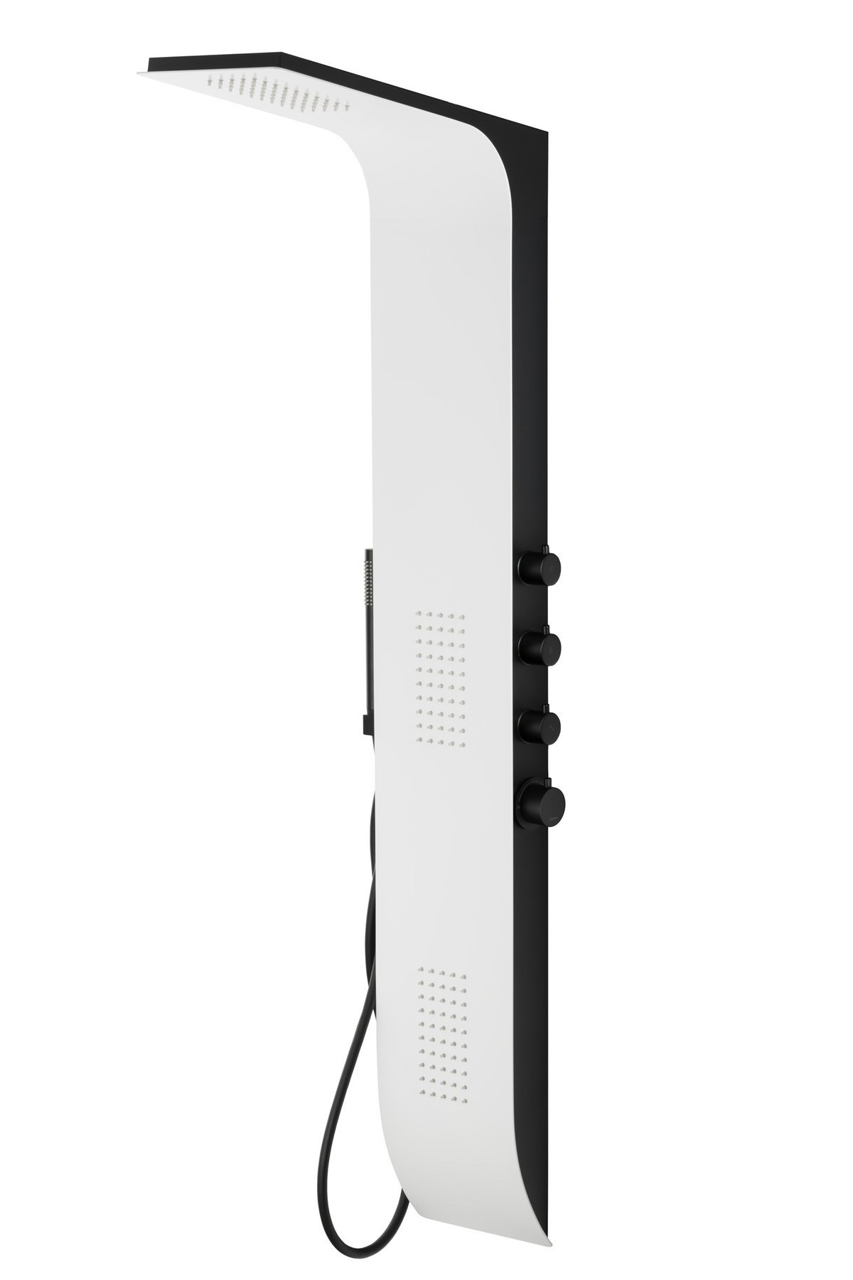 Corsan Duo panel prysznicowy ścienny biały półmat/czarny półmat A-777MDUOBIAŁO-CZARNE/BL