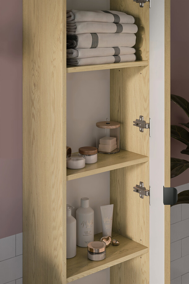 Comad Ovalia Cremona szafka 40x25,4x140 cm boczna wisząca dąb OVALIA CREMONA 80-40-1D