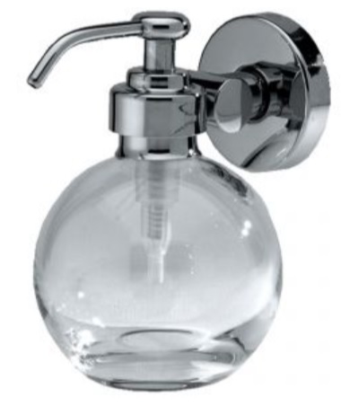 Merida dozownik do mydła 150 ml ścienny przezroczysty/chrom DLV101 - Wysyłka w 24h