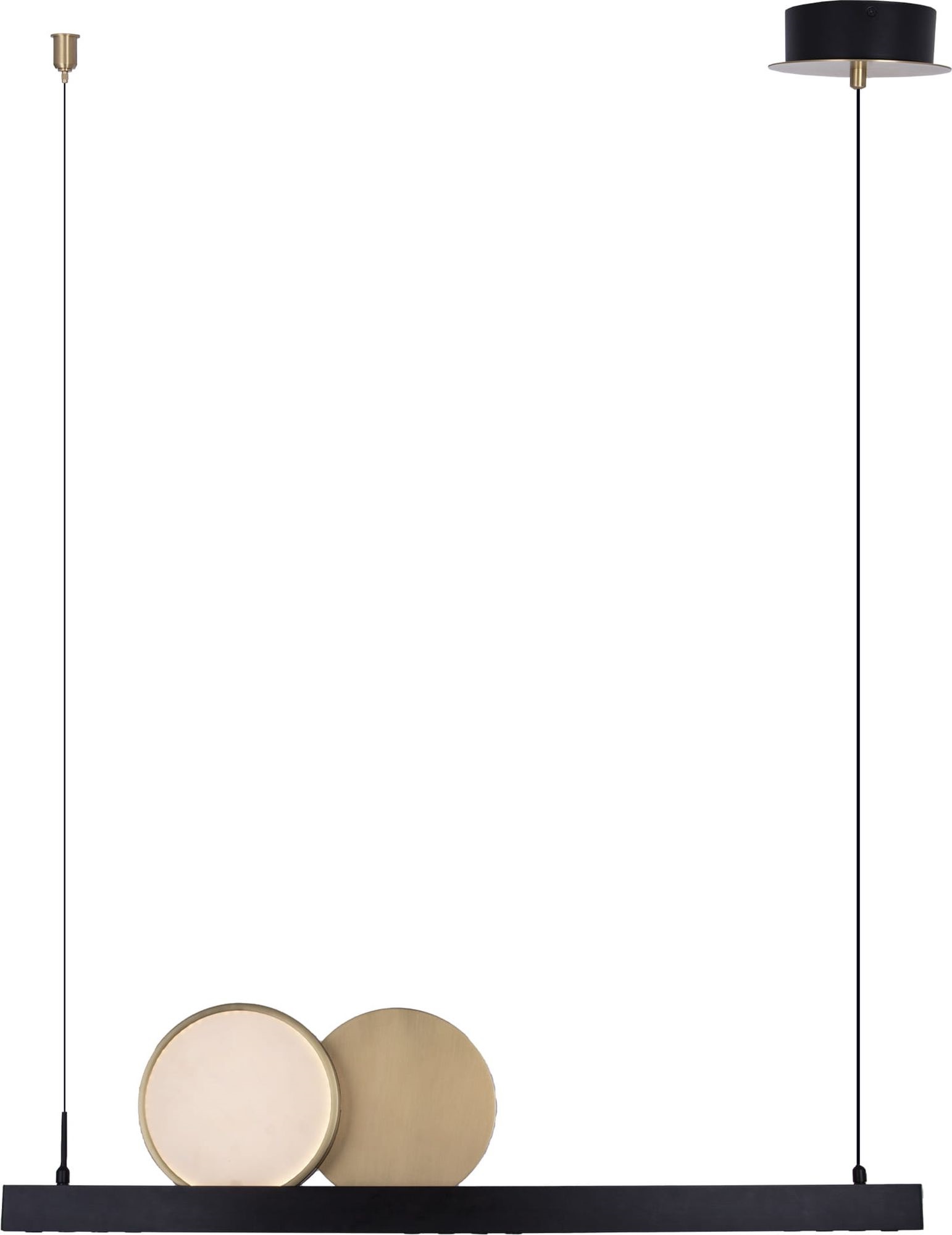 MaxLight Momo lampa wisząca 1x35W LED czarna/złota P0487