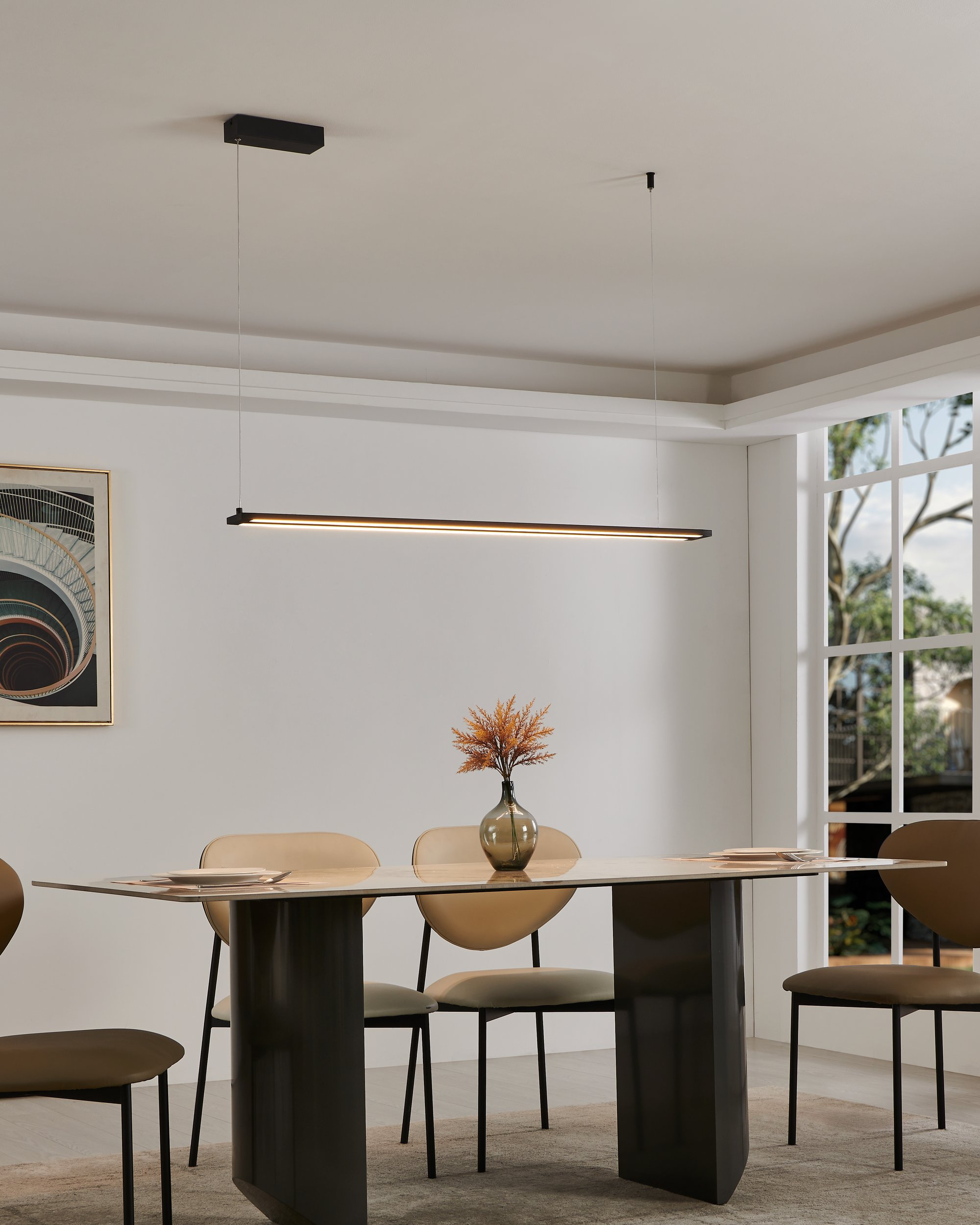 Eglo Amontillado lampa wisząca 1x27 W biała-czarna 98492