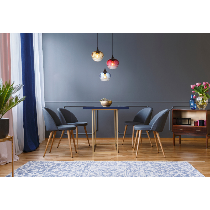 Globo Lighting Sander lampa wisząca 3x60 W czarna-niebieska-bursztynowa-czerwona 15748-3HR