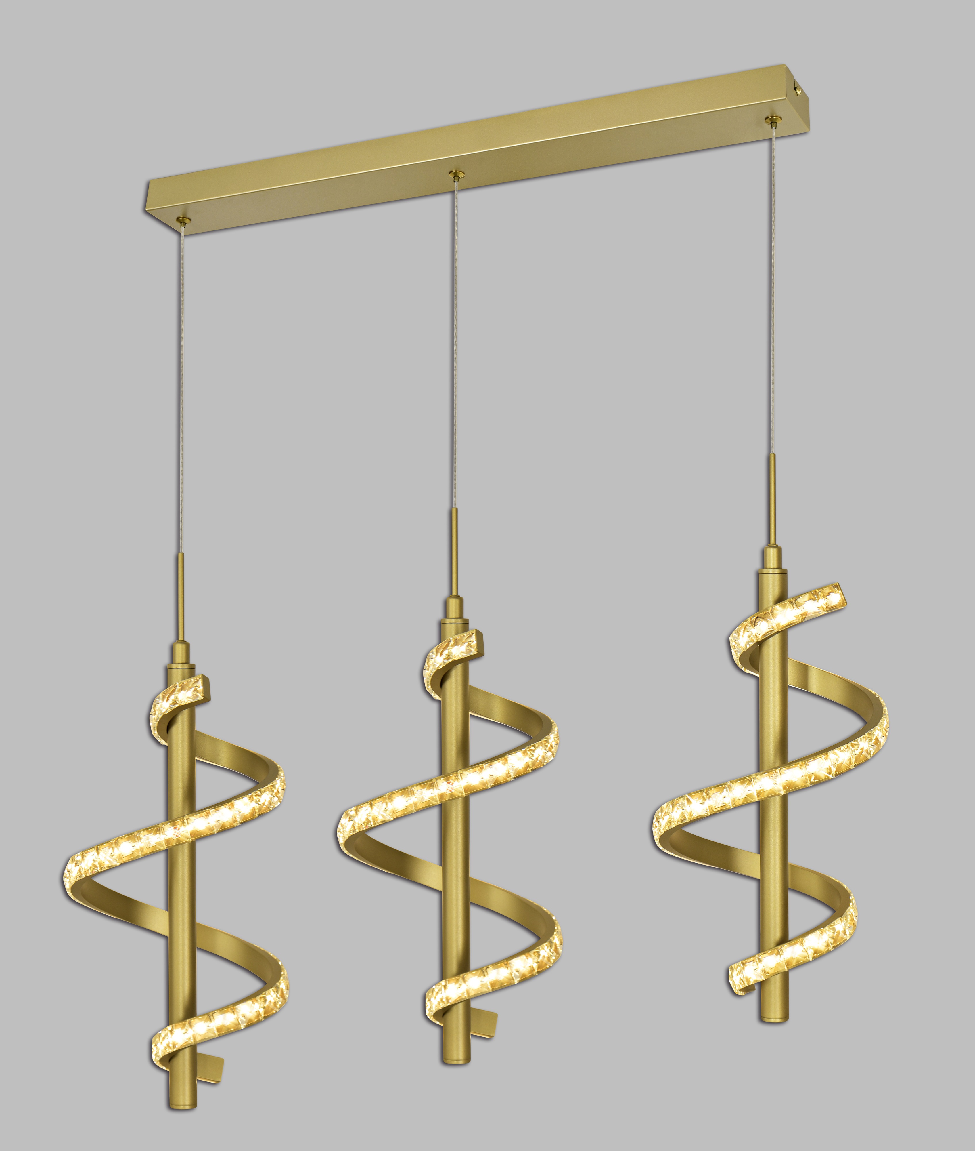 Aviano Claret lampa wisząca 3x27 W złota 7209-0315