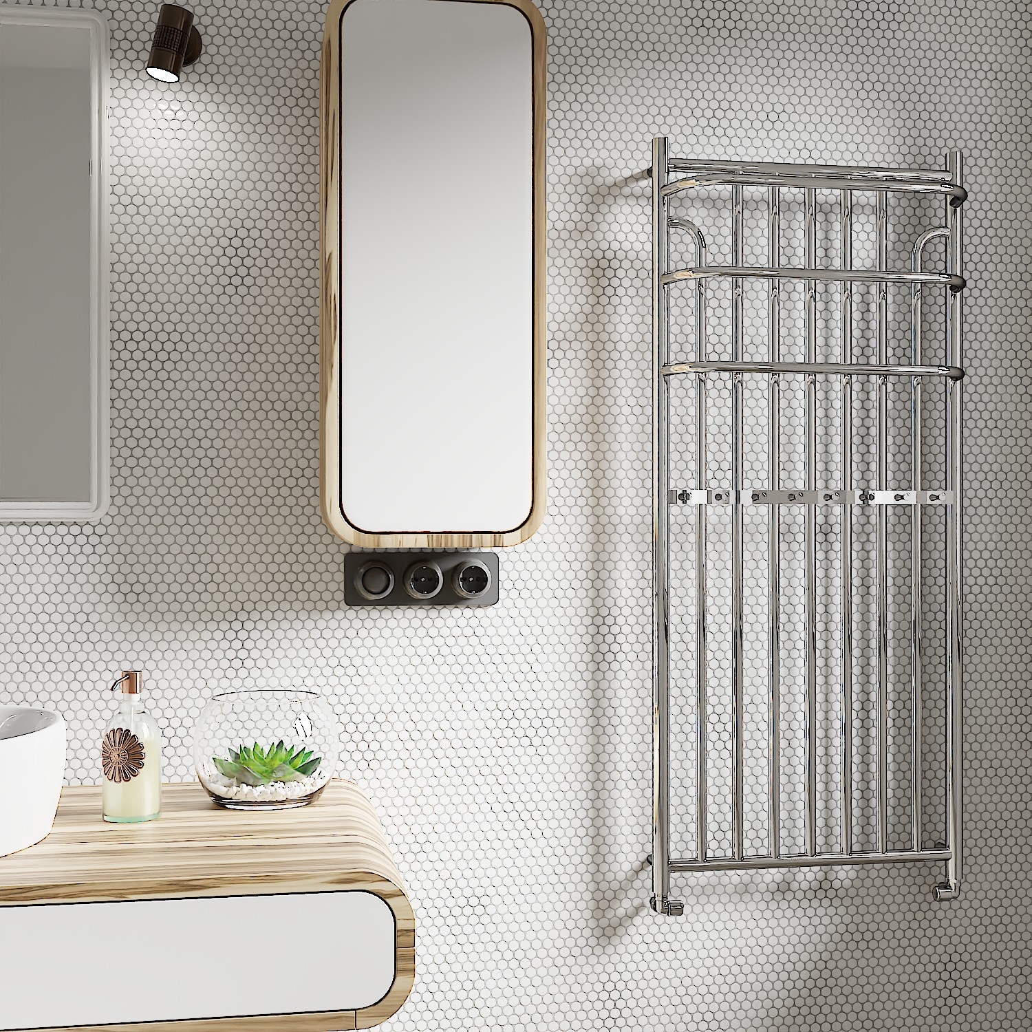 Imers Minas grzejnik łazienkowy dekoracyjny 100x43 cm chrom G00443010003