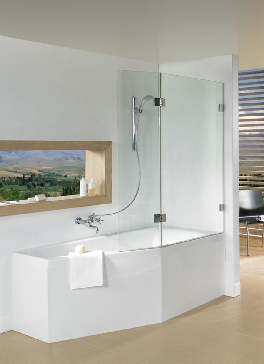 Riho Scandic NXT X500 parawan nawannowy 80 cm 2-częściowy prawy czarny mat/szkło przezroczyste G001170121