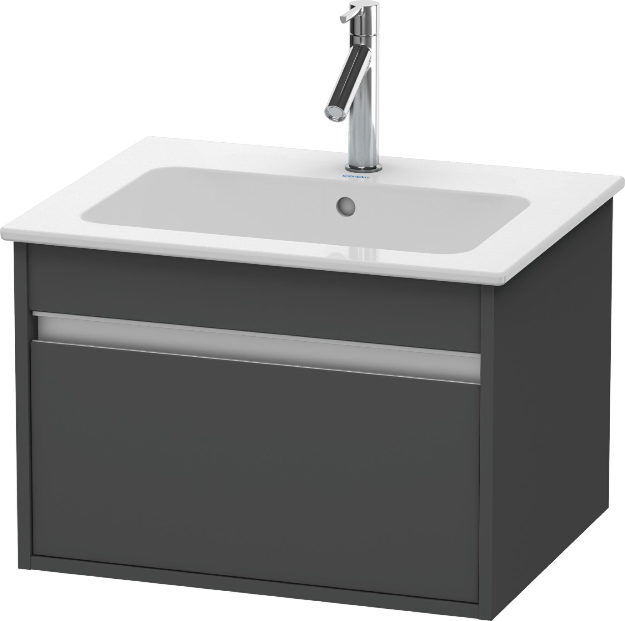 Duravit Ketho szafka 60 cm podumywalkowa wisząca grafit mat KT641804949