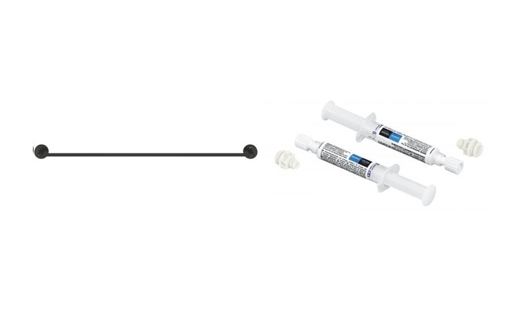 Zestaw Grohe Start drążek na ręcznik czarny i klej montażowy QuickFix (411872430, 41128000)