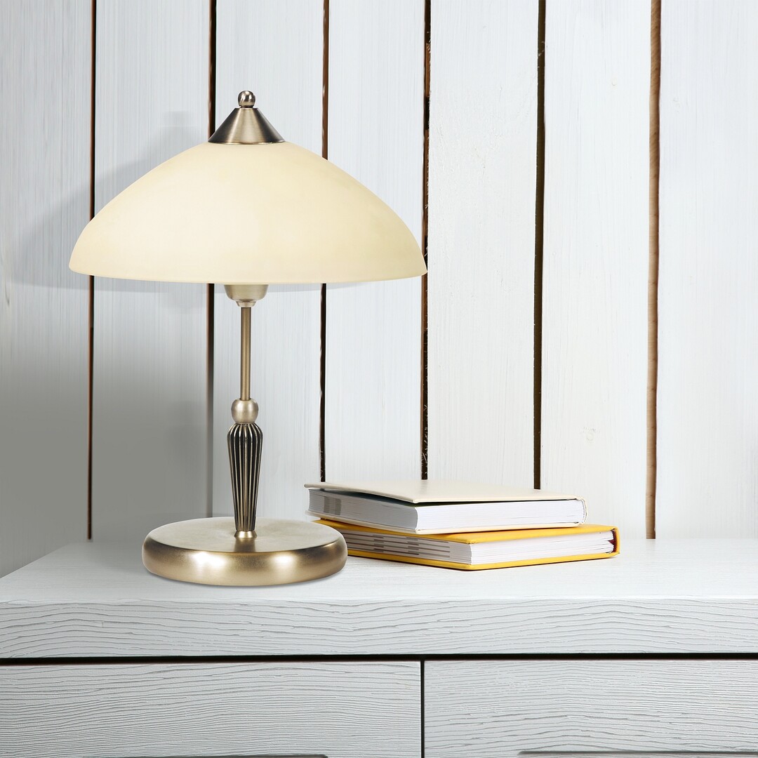 Rabalux Regina lampa stołowa 1x40W mosiądz/kremowa 8172 - Wysyłka w 24h