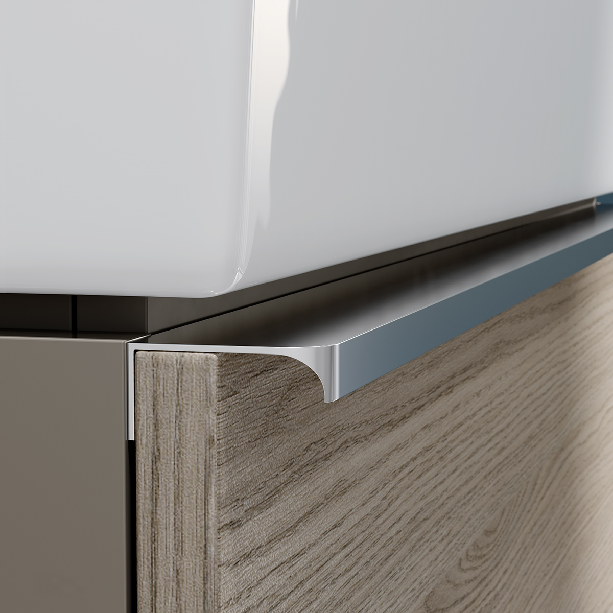 Cersanit Virgo szafka 80 cm podumywalkowa wisząca szary/dąb S522-028