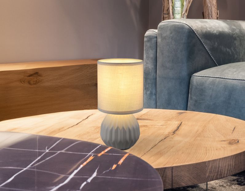 Globo Lighting Sylas lampa stołowa 1x40 W szara 21730G