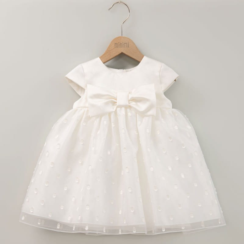 Sukienka dla dziewczynki do chrztu ecru Premium 1/20